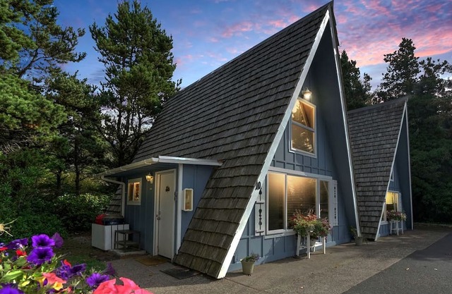 Charming A Frame Nestled Amidst Trees in Otter Rock, Oregon