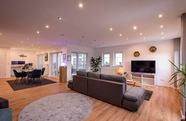 Serviced apartment with fully furnished workspace