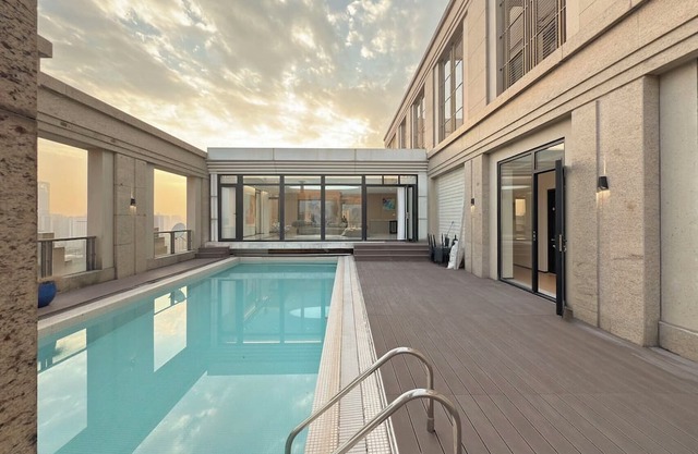 Luxurious 4-Bedroom Penthouse with Pool in Xintiandi, Shanghai