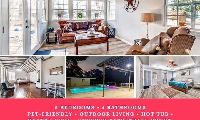 Johnson City Haus | Wine country Compound! Sleeps 15 with Pool & Club House