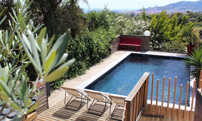 Mezzavia Haus | Top of villa with sea view and swimming pool in Ajaccio