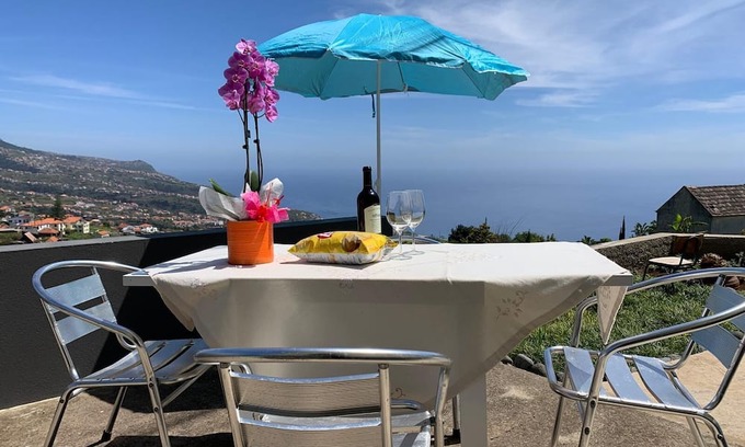 Estreito da Calheta Hütte | Casa Jardim Panoramic View