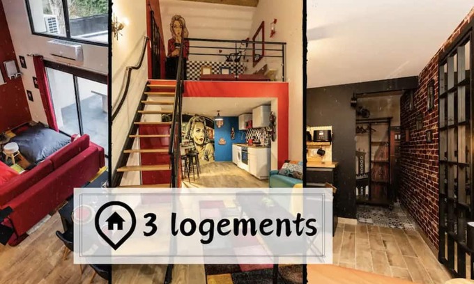 Jacquard - Prefecture Wohnung | 3 Logements 300 m2 Loft Billard / Babyfoot / BAR À Jeux