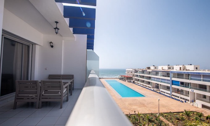 Tamraght Wohnung | Appartement en Bord de la mer Avec Piscine