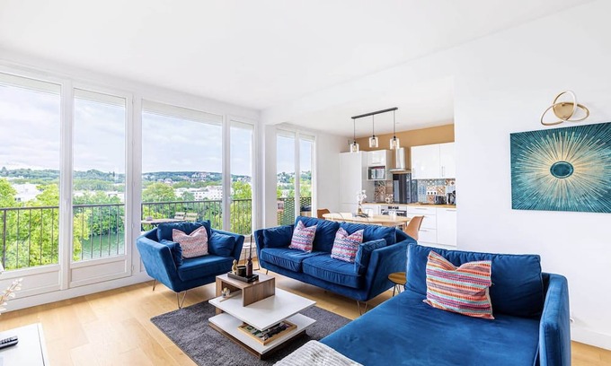 Billancourt–Rives de Seine Wohnung | Lovely cocoon with view of the Seine