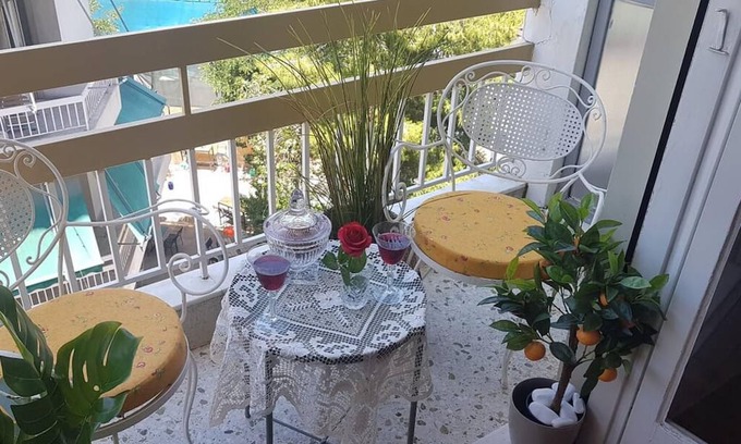 Filopappou Wohnung | Comfy & Sunny flat w/h balcony@center up to 8ppl