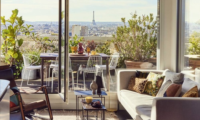 Combat Wohnung | Rooftop, panoramic view of Paris.