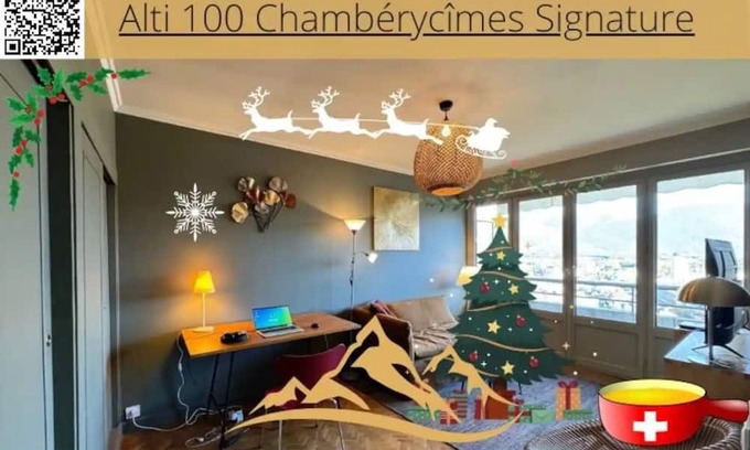 Chambery Wohnung | Apartment 'Alti 100 Chamberycimes Signature' with Mountain View, Balcony and Wi-Fi