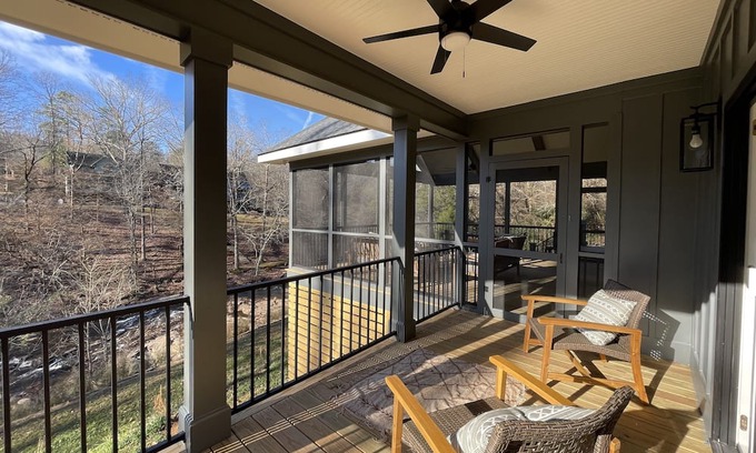 Stephens Haus | Private wooded setting overlooking a beautiful stream, 10 miles from downtown