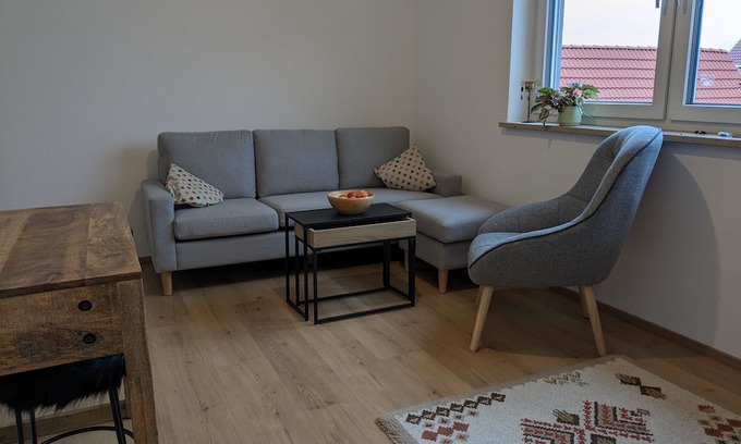 Bechhofen Wohnung | Holiday Apartment "Seenlandliebe - Sonnenschein" with Balcony & Shared Garden