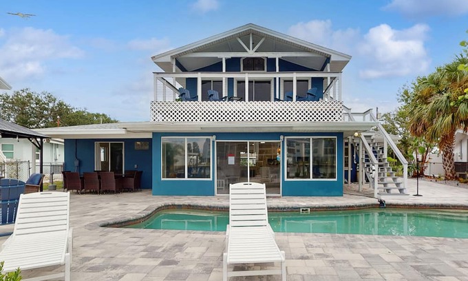 Bahia Vista Haus | Waterfront home with private pool, deck & patio - 1/2 mile to the beach