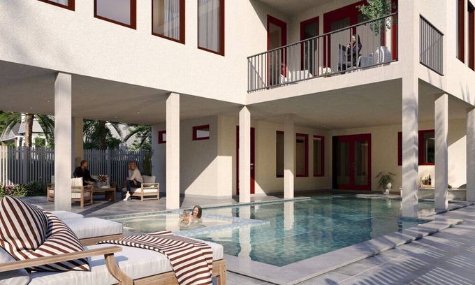 Crystal Beach Villa | Saltwater spa & pool, Beach@3min walk, Golf cart, Elevator