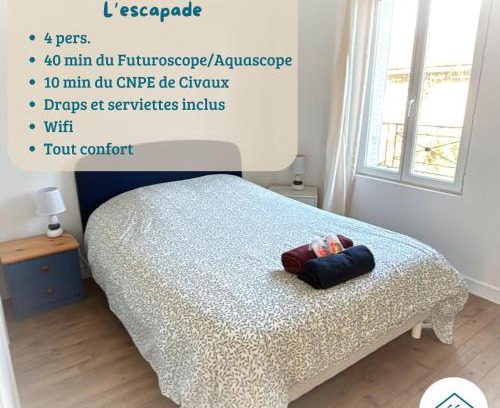 Lussac-les-Chateaux Wohnung | L'ESCAPADE T3 avec terrasse privative