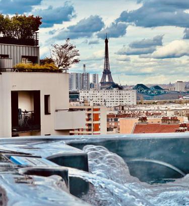 Issy-les-Moulineaux Wohnung | Penthouse avec jaccuzzi vue sur la Tour Eiffel